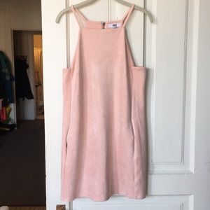 Jack by BB Dakota pink velvet shift dress